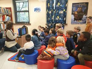 foto: MuseeMuys tijdens de Voorleesweek in Bib Meise